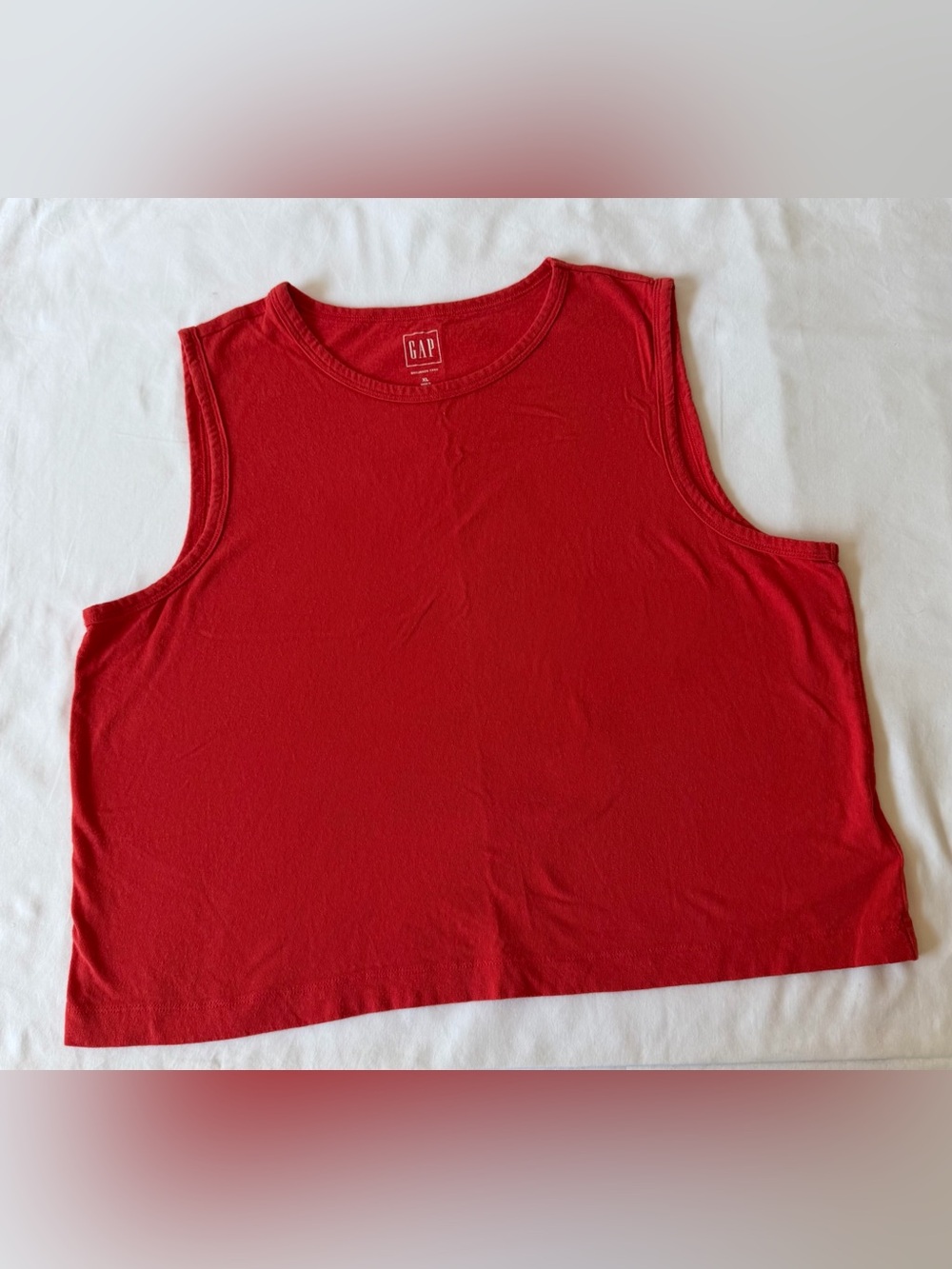 Gap Red Orange 100% Cotton Tank Top Women’s Size XL